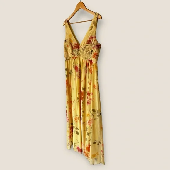 Birdy Grey Laurie Empire Maxi Dress Pale Yellow Rococo Floral - Picture 4 of 13